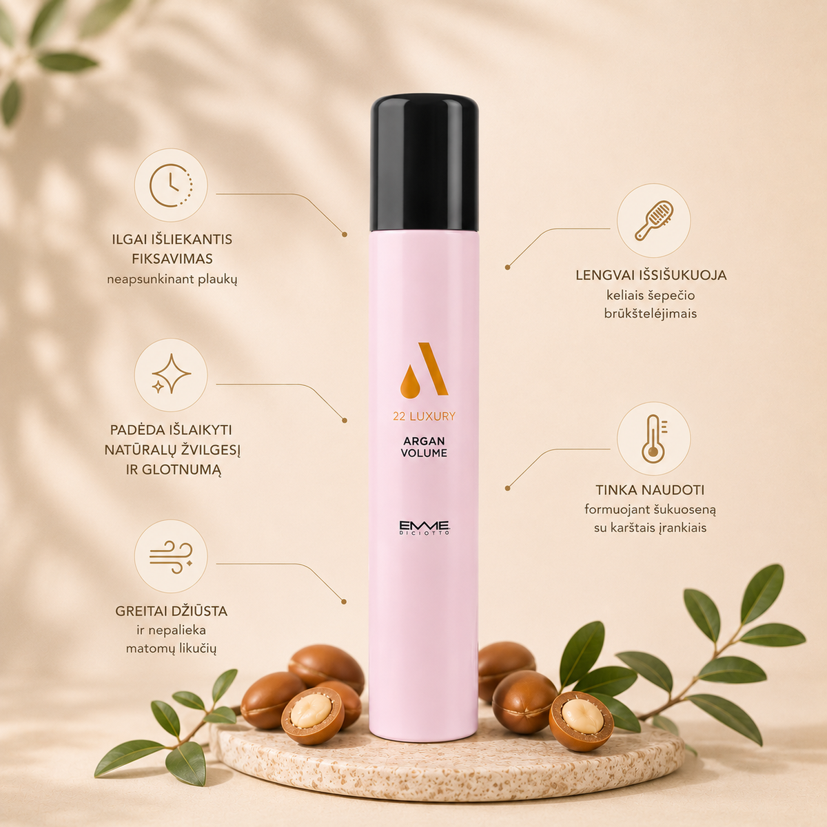 Argan Volume plauku purskiklis