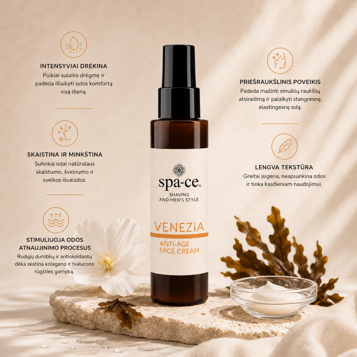 Veido anti-age kremas vyrams